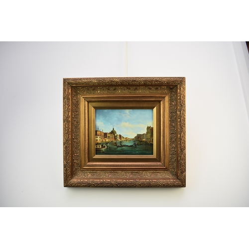 326 - Johnny Gaston (b.1955) A Pair of Venetian Canal Scenes, signed lower right, oil on board, 19 x 24 cm... 