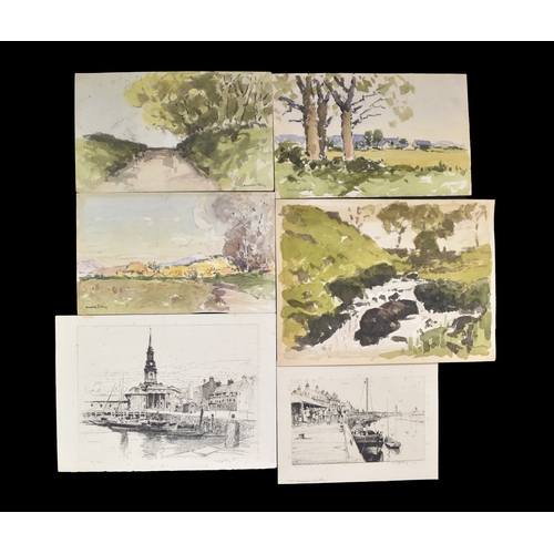 327 - Harold Storey (Scottish 1888-1965) Collection of 26 Watercolours, Drawings and Etchings; annotated l... 