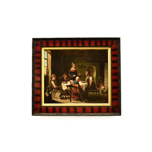 338 - British School (19th Century) A Family Sharing a Meal in an Interior, bears signature 'Thomas Faed 1... 