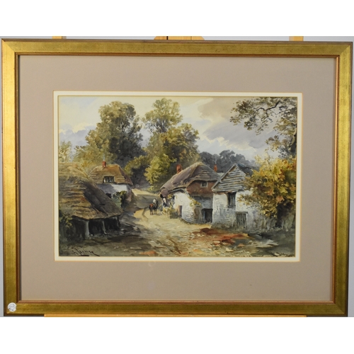 377 - Alfred Leyman (1856-1933) Cockington Village Near Torquay, signed lower left, watercolour, 31 x 48 c... 