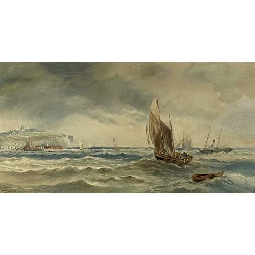 395 - Attributed to Thomas Bush Hardy (1842-1897) Seascape, signed and dated '78 lower left, watercolour, ... 