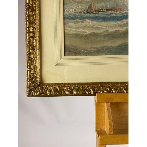 395 - Attributed to Thomas Bush Hardy (1842-1897) Seascape, signed and dated '78 lower left, watercolour, ... 