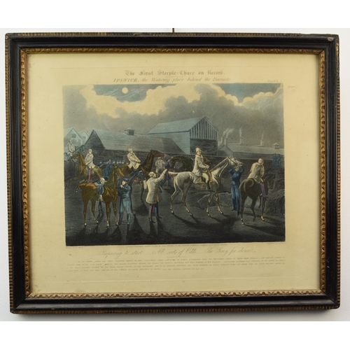 402 - After Henry Thomas Alken (1785-1851) The First Steeplechase on Record, set of four engravings, publi... 