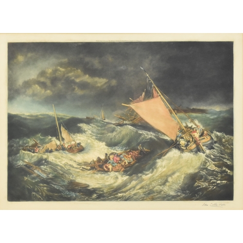 408 - John Cother Webb (1855-1927) after JMW Turner, The Shipwreck, Mezzotint, signed lower right, blind s... 