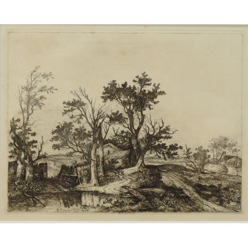 410 - John Crome (1768-1821) At Hackford, etching, 17.5 x 22.5 cm (PL), frame 42 x 45 cm Provenance: Colle... 