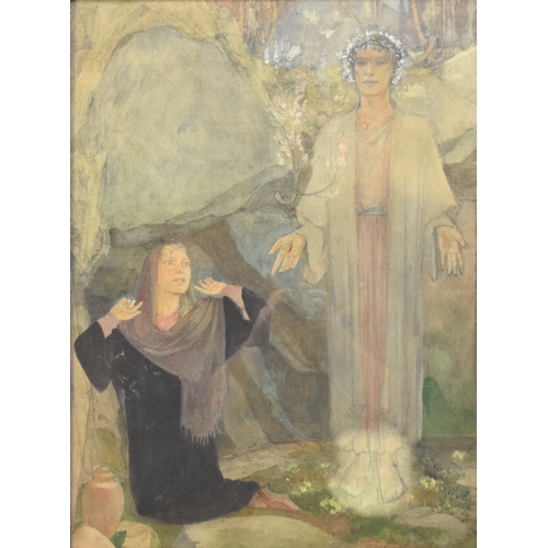 415 - Attributed to Bernard Sleigh (1872-1954) Christ Appearing to Mary Magdalene at the Tomb, pencil and ... 