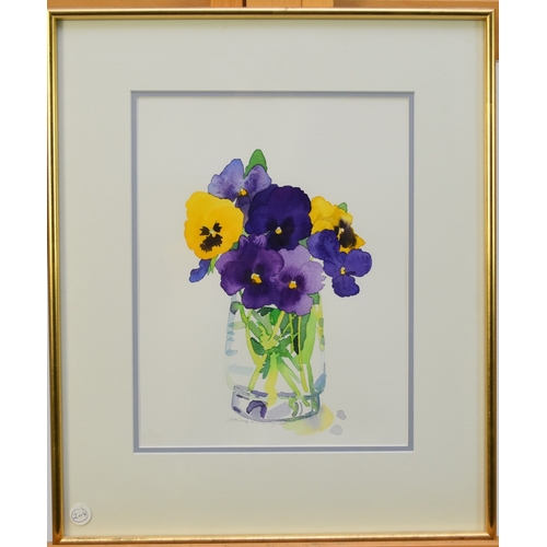 473 - Mary E Podmore (20th Century) Gold and Silver Daffodils, signed, watercolour, 29 x 23 cm, frame 52 x... 