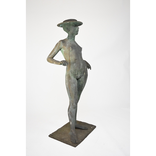 482 - Bernard Sindall (1924/5-1998) Woman in a Hat, c.1972, fibreglass sculpture, 163 x 63 x 45 cm This is... 