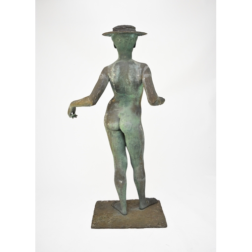 482 - Bernard Sindall (1924/5-1998) Woman in a Hat, c.1972, fibreglass sculpture, 163 x 63 x 45 cm This is... 