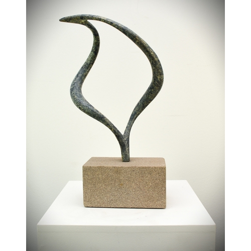 490 - Philip Hearsey (b.1946) Hartland Tide V, monogram signature to base, numbered 1/7, bronze on Derbysh... 