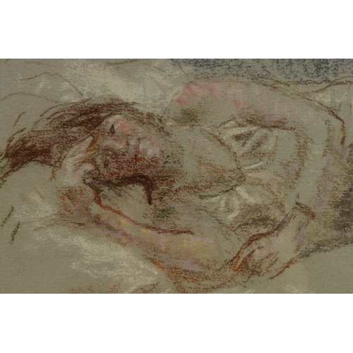 497 - Bernard Dunstan RA NEAC (1920-2017) Studies of Artist's Wife in a Nightdress Provenance: label and p... 