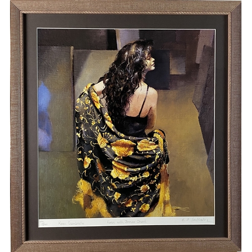 508 - Robert Lenkiewicz (1941-2002) Karen with Bronze Shawl, Karen Ciambriello, signed lower right, number... 