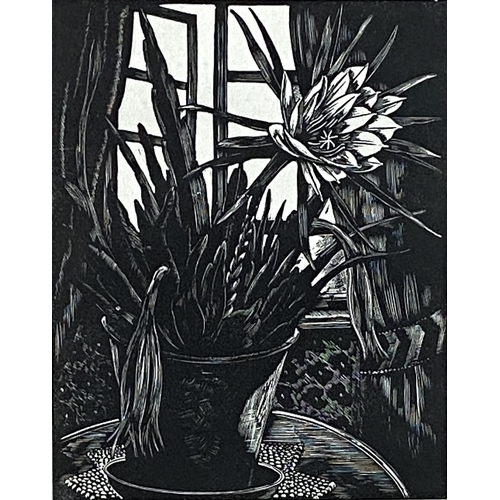 512 - After John Nash RA (1893-1977) Cyclamen Oersicum, wood engraving, 1978, together with Ephiphyllum in... 