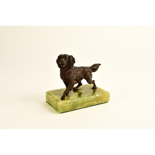 547 - An Austrian cold-painted bronze figure of a gun dog, early 20th century Manner of Franz Bergman Mode... 