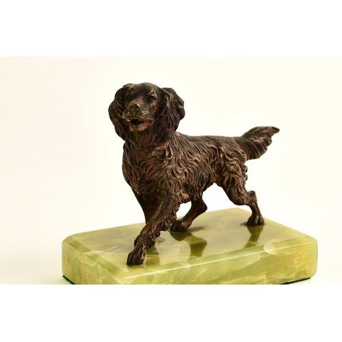 547 - An Austrian cold-painted bronze figure of a gun dog, early 20th century Manner of Franz Bergman Mode... 