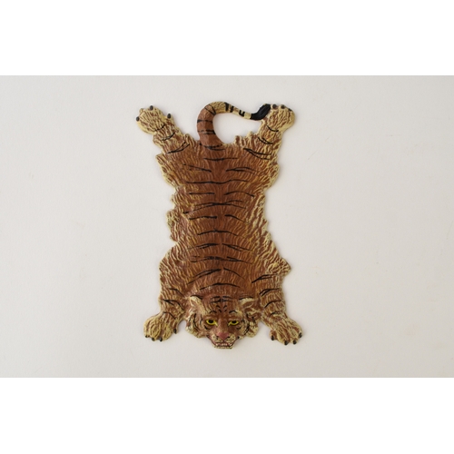 548 - After Franz Bergman, a cold painted bronze tiger skin rug The underside with FB stamp 11.5cm