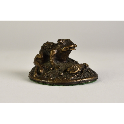 549 - A group of four small bronze animal figures, 20th century All naturalistically modelled and includin... 