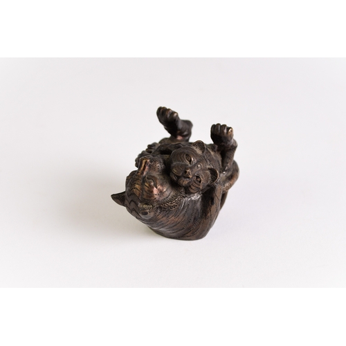 549 - A group of four small bronze animal figures, 20th century All naturalistically modelled and includin... 