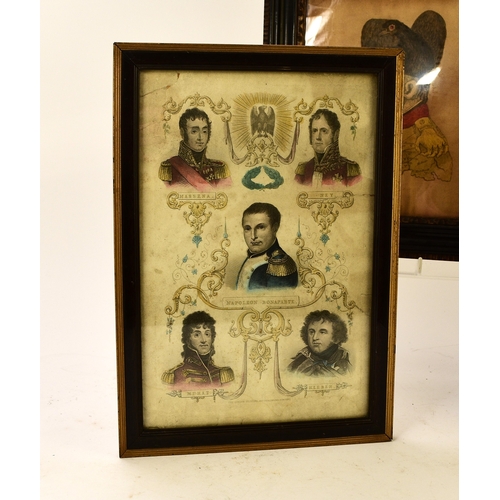 555 - A group of 19th century prints of Napoleonic interest, 19th century Including: A gilt gesso framed e... 