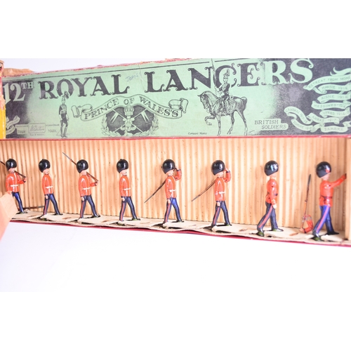 579 - Five Britain's boxed sets of lead soldiers: Set 33, The 16th/5 Lancers; set 128, The 12th Royal Lanc... 