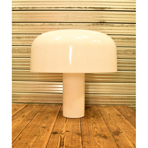 652 - Luigi Massoni for Guzzini: a Large mushroom table lamp, circa 1970 Wide opaque shade of mushroom sha... 