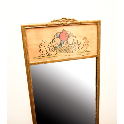 664 - Rowlian (20th century), an Omega style painted wall mirror Of rectangular outline, the giltwood fram... 