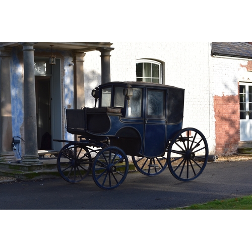 667 - A single Brougham type horse-drawn carriage by Frederick Sanderson, Dublin Circa 1860, painted Royal... 