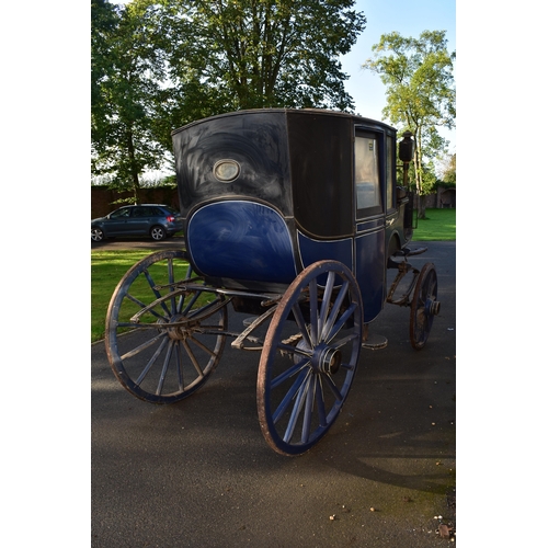 667 - A single Brougham type horse-drawn carriage by Frederick Sanderson, Dublin Circa 1860, painted Royal... 