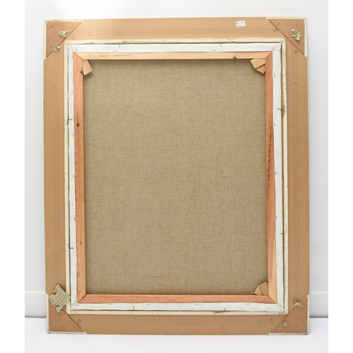 102 - Tony Sheath (British b.1946) A Quiet Afternoon, lady in blue resting in a garden hammock, signed low... 