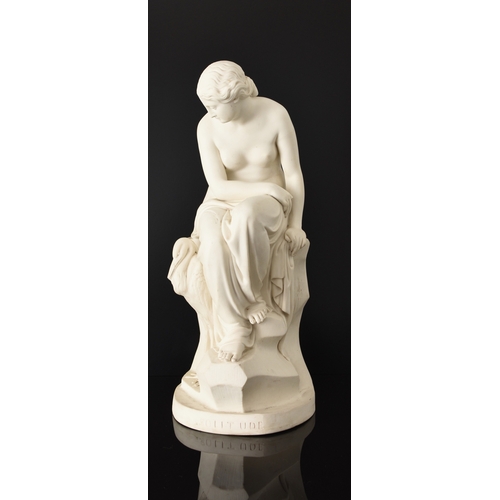 138 - A Minton parian figure of Solitude after the model by John Lawlor for the Art Union of London, the s... 