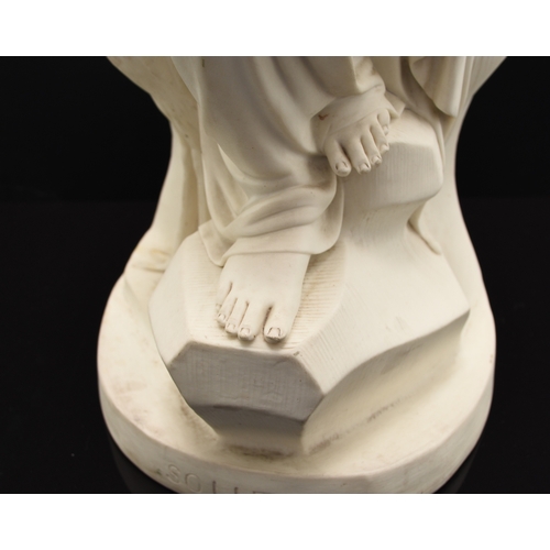 138 - A Minton parian figure of Solitude after the model by John Lawlor for the Art Union of London, the s... 