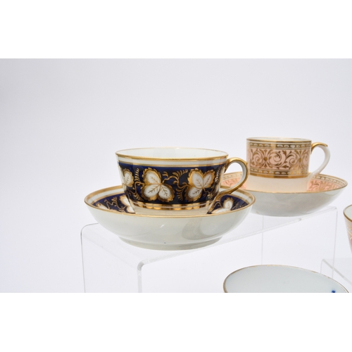 142 - A group of Herculaneum porcelain tea and coffee cups with saucers, together with a slop basin, circa... 