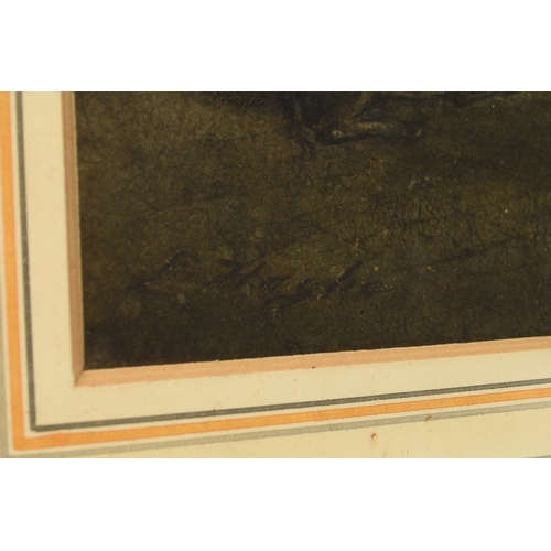 66 - Louis Haghe (1806-1885) Soldiers at ease, under the arches of a church building, Netherlandish town ... 