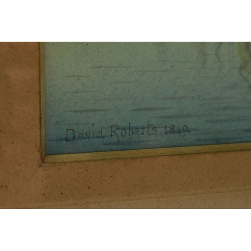 79 - Circle of David Roberts (1796-1864) Grand Canal Venice, bears signature and dated 1849 lower left, w... 