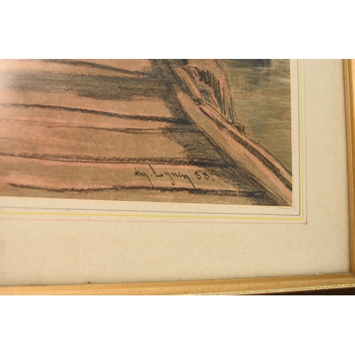 82 - Amédée Ernest Lynen (Belgian 1852-1938) Fisherman Taking Leave of his Wife, signed and dated '88 bla... 