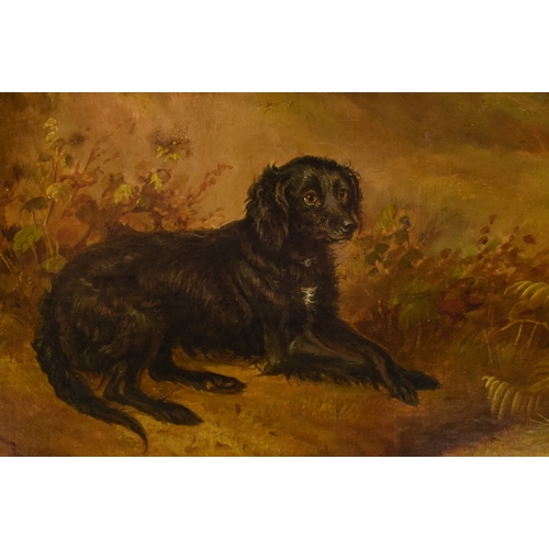 86 - Manner of John Frederick Herring Snr (1795-1865) A Light Bay Hunter and Spaniel in a Landscape, oil ... 
