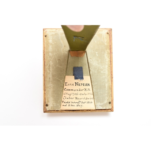 89 - British School (19th Century) Portrait Miniature of Evan Nepean, in Royal Navy uniform, watercolour ... 