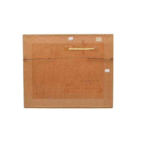 92 - Helen Allingham (1848-1926) Mother Carrying her Daughter down the Steps of a Thatched Cottage. with ... 