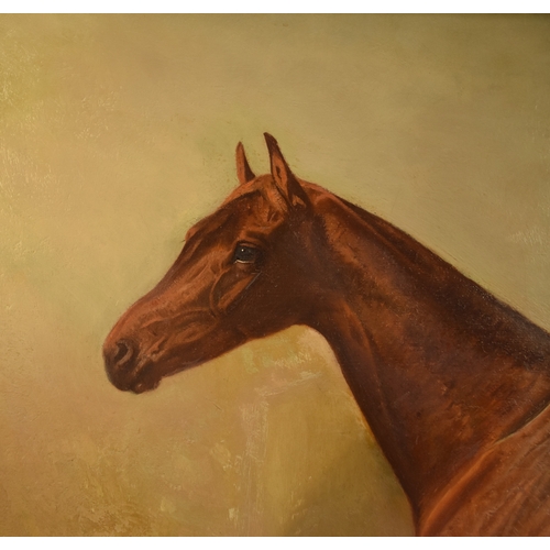 95 - Arthur Louis Townshend (act. 1880-1912) Tristan, Racehorse Portrait in a loosebox, signed lower left... 