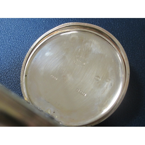 51 - Waltham: A 9ct gold open face pocket watch Date: Hallmark for 1920 Movement: Signed 15-jewel bridge ... 