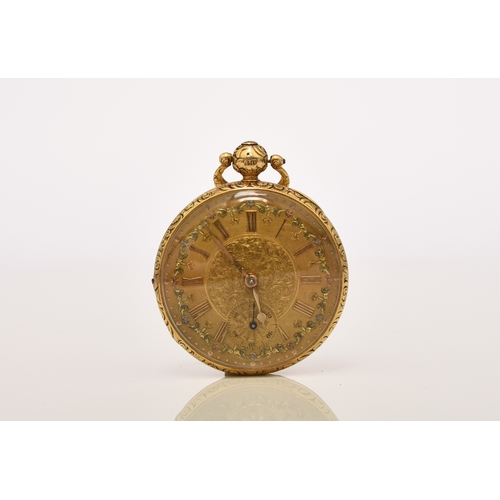 52 - An 18ct gold open face pocket watch Date: Circa 1912 Movement: Full plate fusee lever, numbered 1035... 