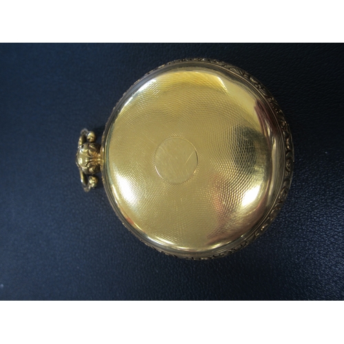52 - An 18ct gold open face pocket watch Date: Circa 1912 Movement: Full plate fusee lever, numbered 1035... 
