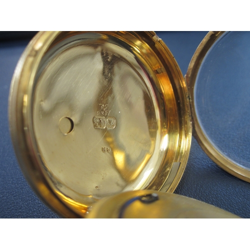 52 - An 18ct gold open face pocket watch Date: Circa 1912 Movement: Full plate fusee lever, numbered 1035... 