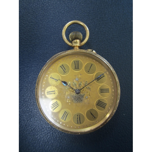 54 - A lady's 18ct gold open face pocket watch Date: Hallmarks for 1901 Movement: 3/4 plate, numbered 133... 