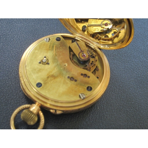 54 - A lady's 18ct gold open face pocket watch Date: Hallmarks for 1901 Movement: 3/4 plate, numbered 133... 