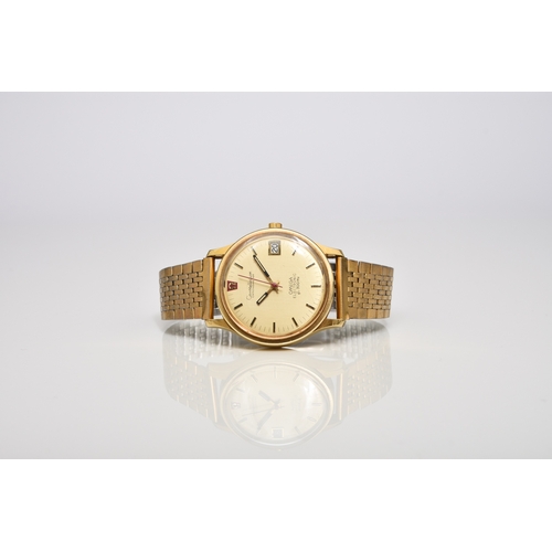 60 - Omega: A gentleman's gold plated wristwatch Model: Constellation F300 Electronic Reference: 198.0003... 