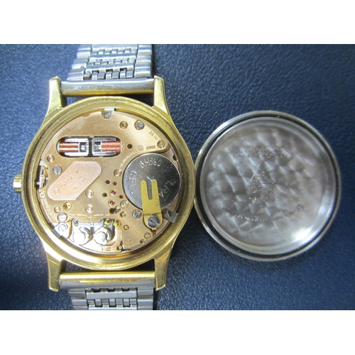 60 - Omega: A gentleman's gold plated wristwatch Model: Constellation F300 Electronic Reference: 198.0003... 