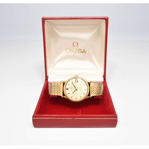 60 - Omega: A gentleman's gold plated wristwatch Model: Constellation F300 Electronic Reference: 198.0003... 