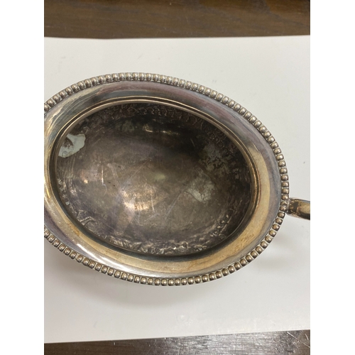 1 - A 'Sterling Silver' South East Asian four piece tea service, each piece of oval form with figural an... 