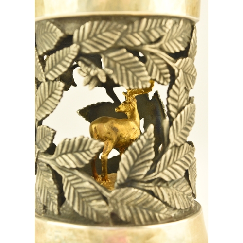 10 - An Elizabeth II Limited Edition silver gilt goblet, by Hector Miller for Aurum Designs, London 1978,... 